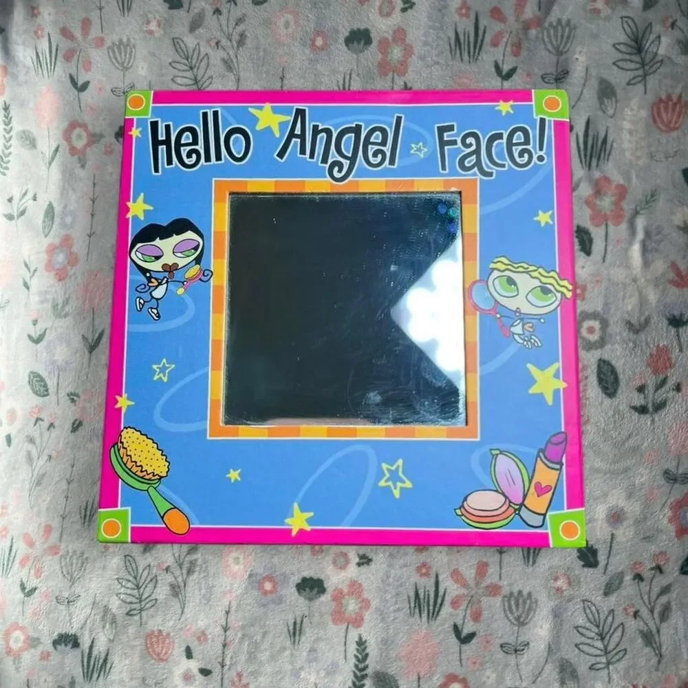 Vintage Y2K Cartoon Mirror Frame Magnet Art